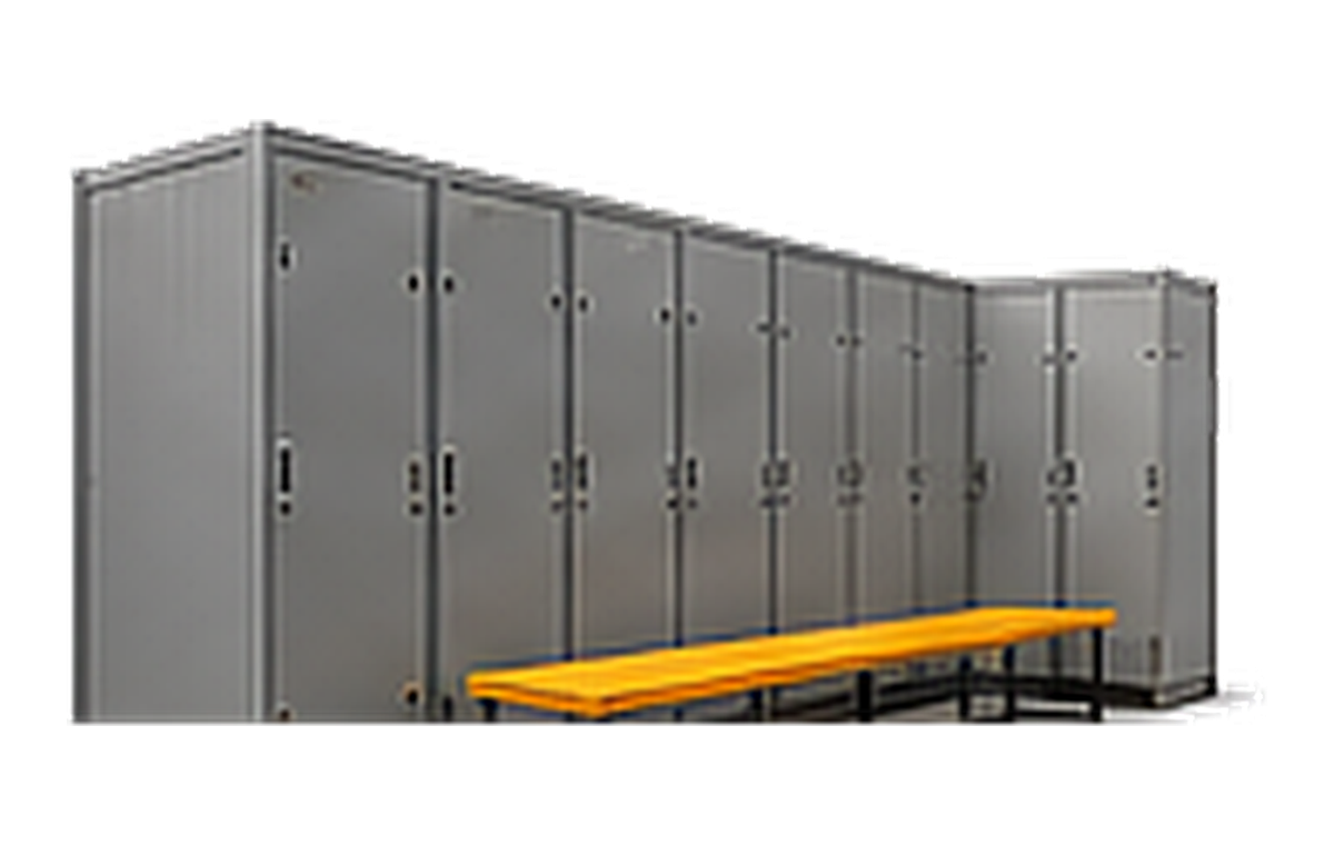 camerino modular con lockers para trabajadores